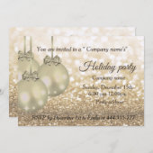 Invitation Fête de Noël de la compagnie des boules de Noël (Devant / Derrière)