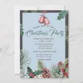 Invitation Fête de Noël de la compagnie Pinecones Bell Snow (Devant)