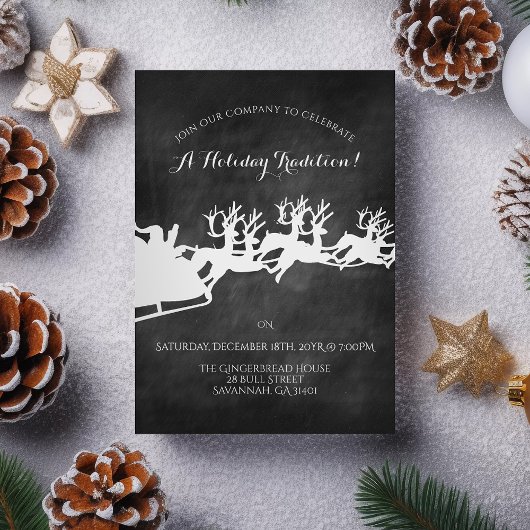 Invitation Fête de Noël de la compagnie Rustic