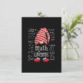 Invitation Fête de Noël de la famille de gnome de maths (Debout devant)
