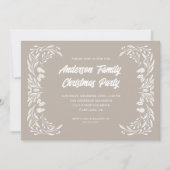 Invitation Fête de Noël de la famille de Noël (Devant)