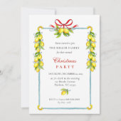 Invitation Fête de Noël de la famille des citrons et des arcs (Devant)