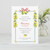 Invitation Fête de Noël de la famille des citrons et des arcs (Debout devant)