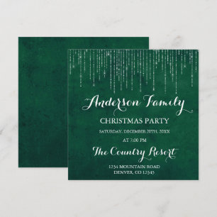 Invitation Fête de Noël de la famille verte