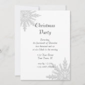 Invitation Fête de Noël de la Fête du Flac à neige blanc (Devant)