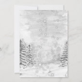 Invitation Fête de Noël de la forêt de neige de Gnome du Cami (Dos)