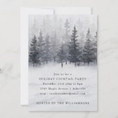Invitation Fête de Noël de la forêt d'hiver (Devant)
