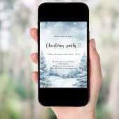 Invitation Fête de Noël de la forêt d'hiver