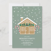 Invitation Fête de Noël de la Maison de pain d'épice (Devant)