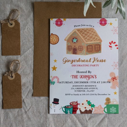 Invitation Fête de Noël de la Maison de pain d'épice