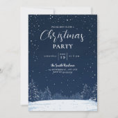 Invitation Fête de Noël de la marine de la pinède de neige mo (Devant)