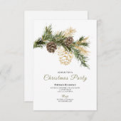 Invitation Fête de Noël de la marine de la pinède de neige mo (Devant / Derrière)