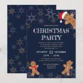 Invitation Fête de Noël de la Marine de Snowflake (Devant / Derrière)