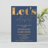 Invitation Fête de Noël de la Marine Gold Company Fêtons la f (Debout devant)