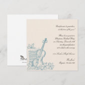 Invitation Fête de Noël de la Musique blanche et bleue d'hive (Devant / Derrière)