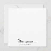 Invitation Fête de Noël de la Musique blanche et bleue d'hive (Dos)