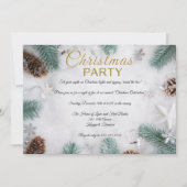 Invitation Fête de Noël de la neige blanche (Devant)