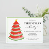 Invitation Fête de Noël de la pastèque (Debout devant)