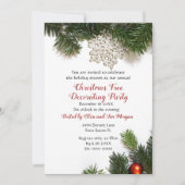 Invitation Fête de Noël de la saison des fêtes (Devant)