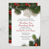 Invitation Fête de Noël de la saison des fêtes (Devant / Derrière)