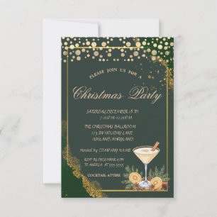 Invitation Fête de Noël de la société des points orange Cockt