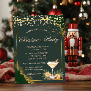 Invitation Fête de Noël de la société des points orange Cockt