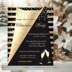 Invitation Fête de Noël de la société Gold Stripes, Stars Lig