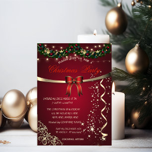 Invitation Fête de Noël de la société Red Bow, Ornements