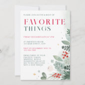 Invitation Fête de Noël de la verdure Foliage (Devant)