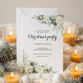 Invitation Fête de Noël de la verdure hivernale