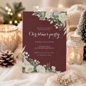 Invitation Fête de Noël de la verdure hivernale