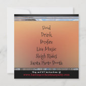 Invitation Fête de Noël de l'Ange de Neige (Dos)