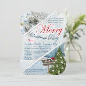 Invitation Fête de Noël de l'année (Debout devant)