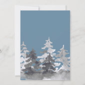 Invitation Fête de Noël de l'aquarelle de bois Reindee (Dos)