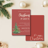 Invitation Fête de Noël de l'Aquarelle Minimale