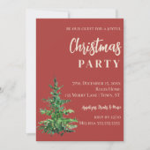 Invitation Fête de Noël de l'Aquarelle Minimale (Devant)