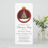 Invitation Fête de Noël de l'arbre aux lumières vives (Debout devant)