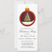 Invitation Fête de Noël de l'arbre aux lumières vives (Devant)