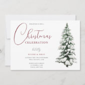 Invitation Fête de Noël de l'arbre de Noël (Devant)