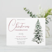 Invitation Fête de Noël de l'arbre de Noël (Debout devant)