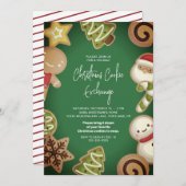 Invitation Fête de Noël de l'échange de biscuits congelés (Devant / Derrière)