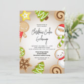 Invitation Fête de Noël de l'échange de biscuits congelés (Debout devant)
