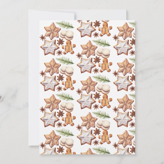 Invitation Fête de Noël de l'échange de biscuits moderne (Dos)