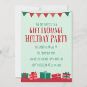 Invitation Fête de Noël de l'échange de cadeaux (Devant)