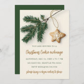 Invitation Fête de Noël de l'échange de cookies (Devant / Derrière)