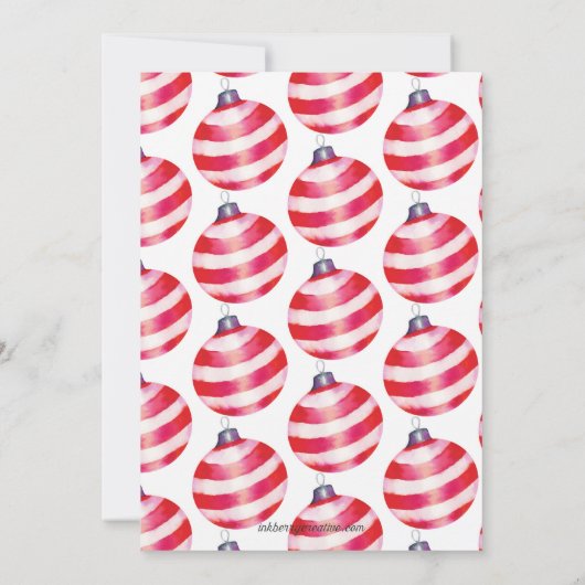 Invitation Fête de Noël de l'échange d'ornement (Dos)