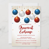 Invitation Fête de Noël de l'échange d'ornement (Devant)