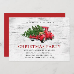 Invitation Fête de Noël de l'écorce de bouleau de la ferme ro