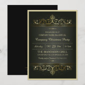 Invitation Fête de Noël de l'élégante compagnie officielle (Devant / Derrière)