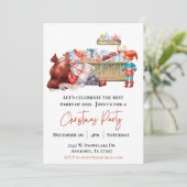 Invitation Fête de Noël de l'elfe du Père Noël Covid  (Debout devant)